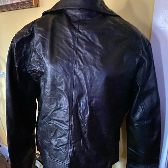 Mens Genuine Lambskin Leather Jacket - Picture 3 of 10